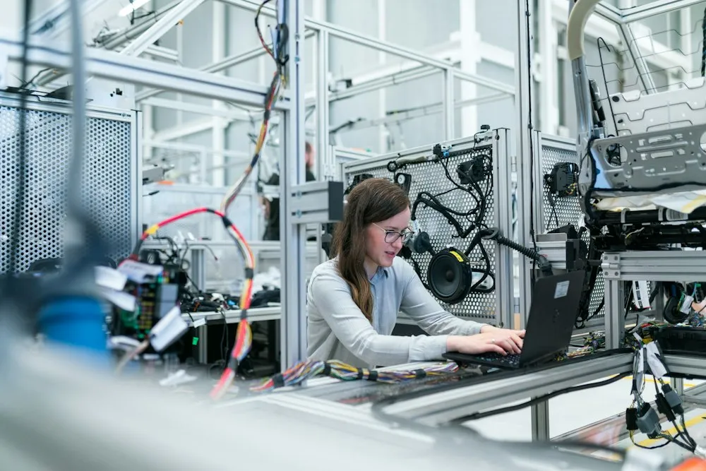 Technician performing an equipment inspection